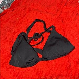 Victoria's Secret Black Criss Cross Halter Bikini Top